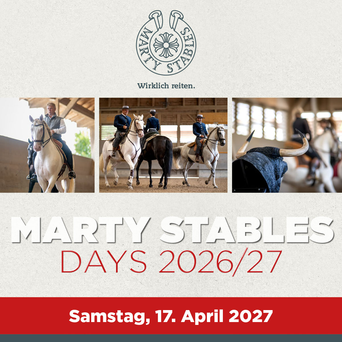 Marty Stables Days 2026/27: Tagesticket Samstag, 17.04.27